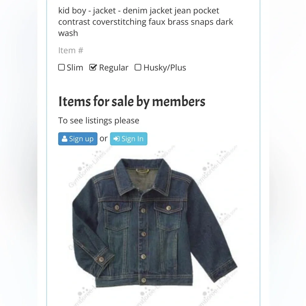 NWT Gymboree BMX Racer Line 2008 Denim Jacket Size Extra Small (3-4)